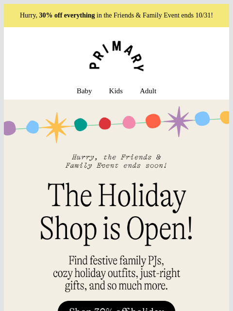 primary newsletter: 🌟 HOLIDAY 2025 IS HERE 🌟