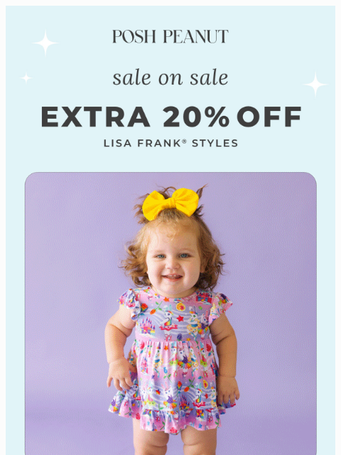 poshpeanut newsletter: 🦄 Lisa Frank Extra 20% Off