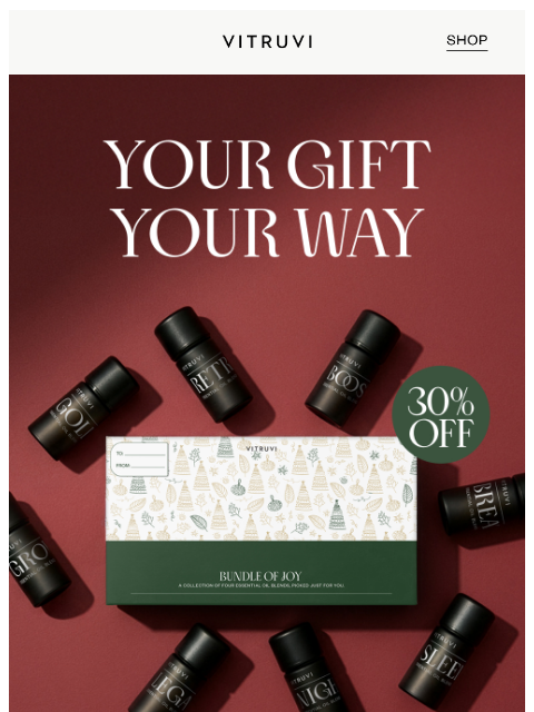 vitruvi newsletter: NEW: Custom Gifts Made EASY π