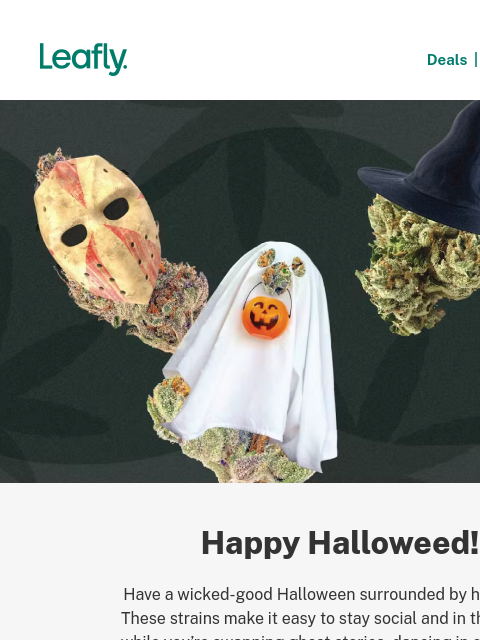 leafly newsletter: Strains for conjuring up your social side 👻