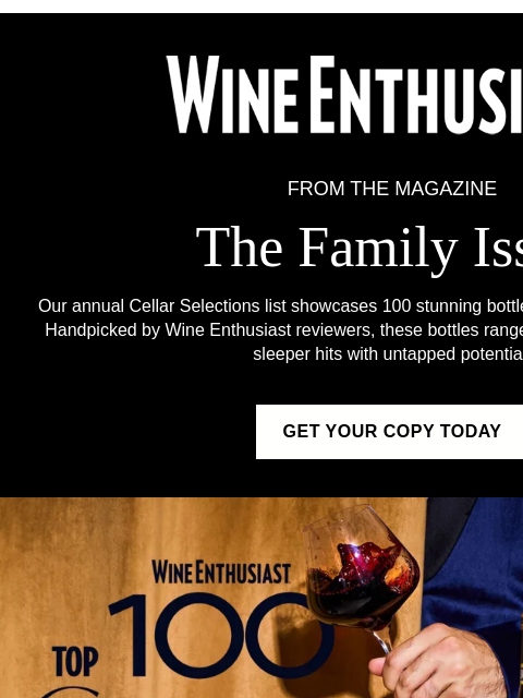 wineenthusiast newsletter: The Best Age-Worthy Wines of 2025