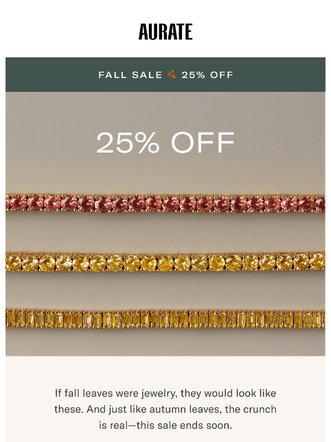 auratenewyork newsletter: 25% OFF TENNIS BESTSELLERS