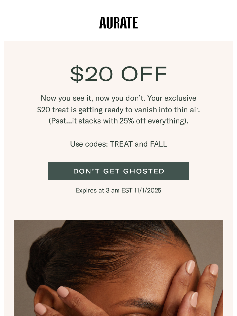 auratenewyork newsletter: Your $20 Off Stacks With 25% Off