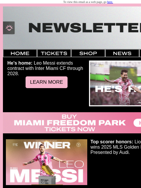 intermiamicf newsletter: Messi is home, Playoff Tickets On Sale & More Inte...