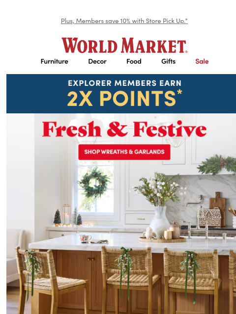 emailworldmarket newsletter: βοΈ Our Christmas inspo is merry and bright