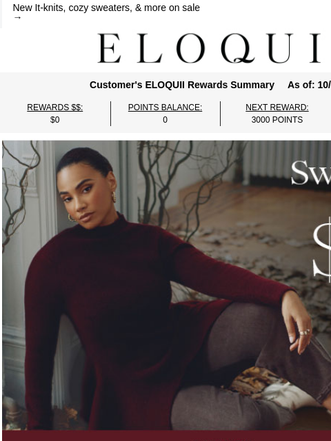 eloquii newsletter: Sweaters from $29 (!!)