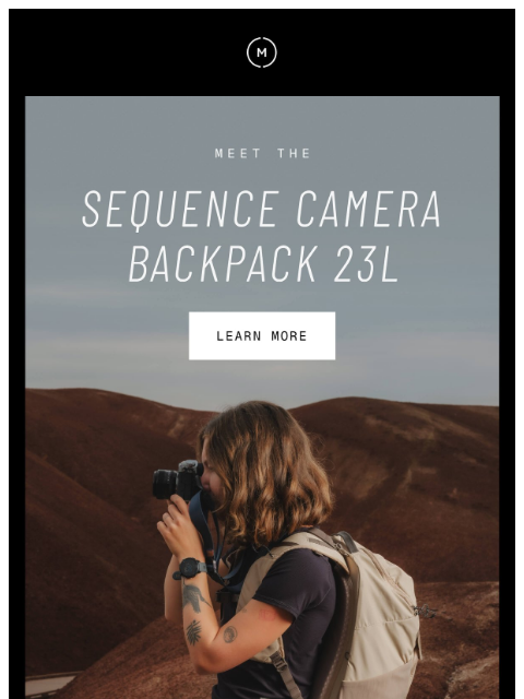 shopmoment newsletter: Meet the Sequence Camera Backpack 23L