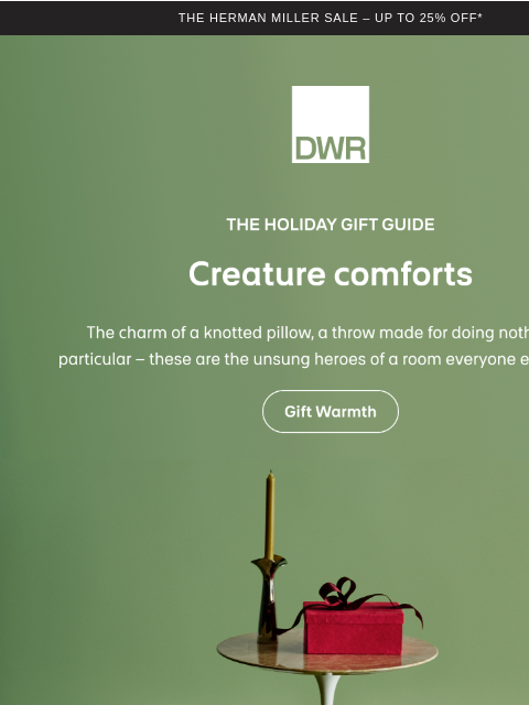 dwr newsletter: Gift a little warmth