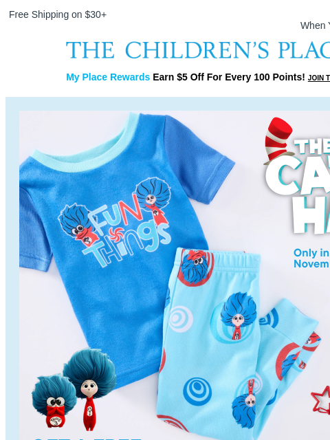 childrensplace newsletter: A Free Cat in the Hat Keychain? Yes, Indeed!