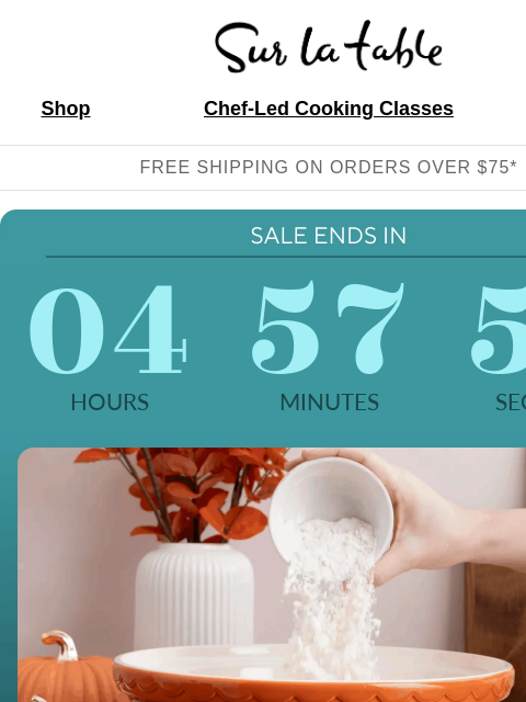 surlatable newsletter: Final Hours: 20% off ends at midnight!