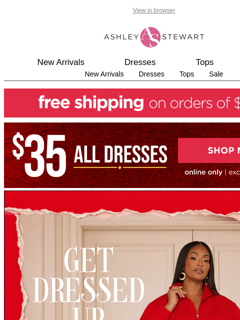 ashleystewart newsletter: 📱 New $35 dresses have entered the chat 😍