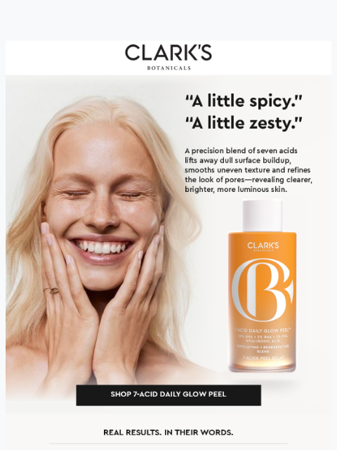 clarksbotanicals newsletter: The good kind of tingle. Then, the glow.