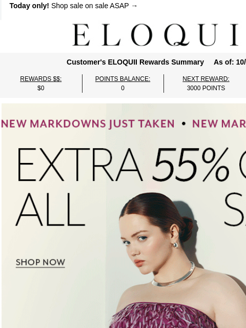 eloquii newsletter: Extra 55% off all sale ❣️