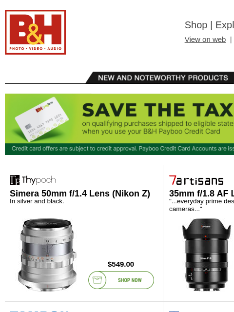 bhphotovideo newsletter: New Gear from Tamron, RODE, Peak Design & Harlowe ...