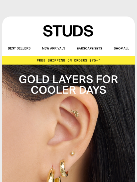 studs newsletter: Layer up (your ears) ❄️