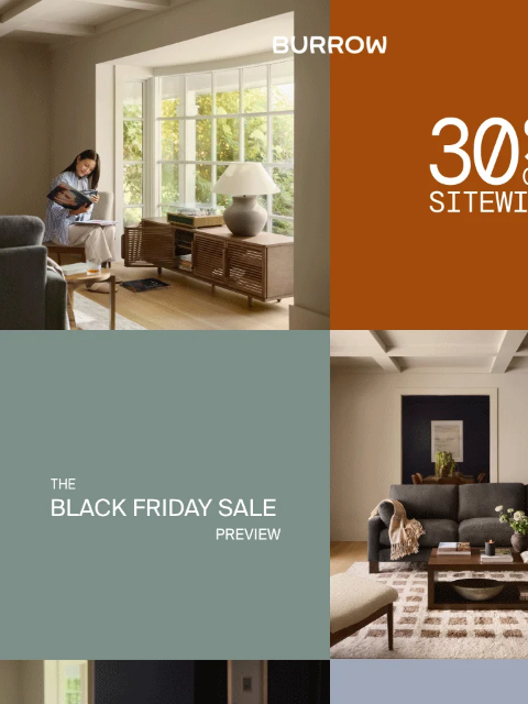 burrow newsletter: 🚨 30% OFF SITEWIDE 🚨