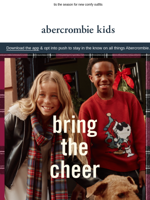 abercrombie newsletter: *cue the holiday music*