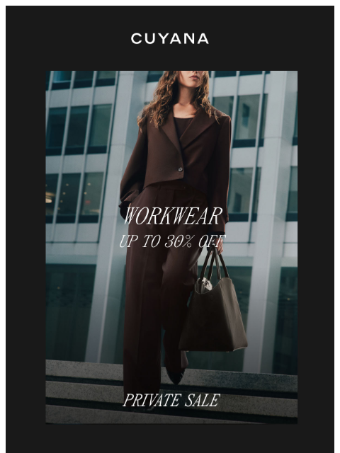 cuyana newsletter: Private Sale: 9-5 Wardrobe