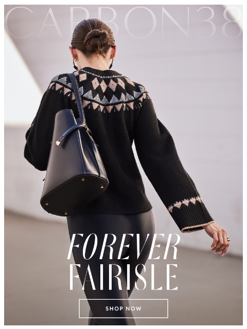 carbon38 newsletter: NEW: Fairisle Knits