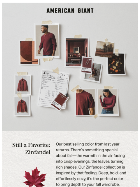 american-giant newsletter: A Fall Favorite Returns