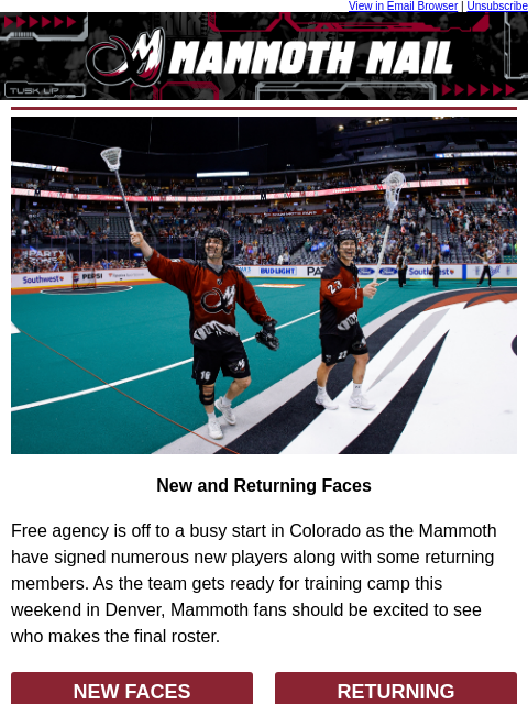 thecoloradomammoth newsletter: 🦣Get Ready for Training Camp!