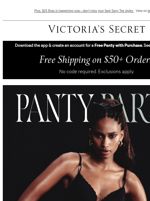 victoriassecret newsletter: Two Days Only: 10/$31 Panties