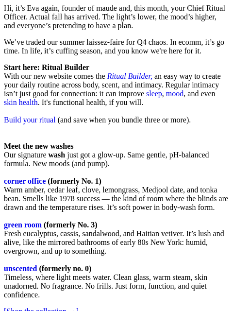 getmaude newsletter: October Founder Email