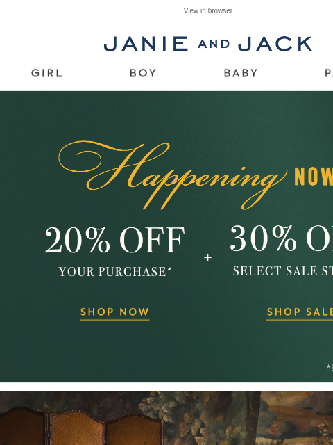 janieandjack newsletter: Our matching holiday tartan, now on sale...