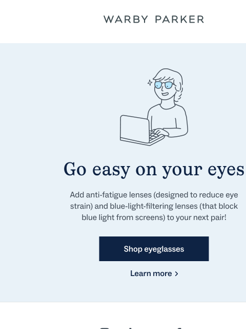 warbyparker newsletter: Your screen-time solution