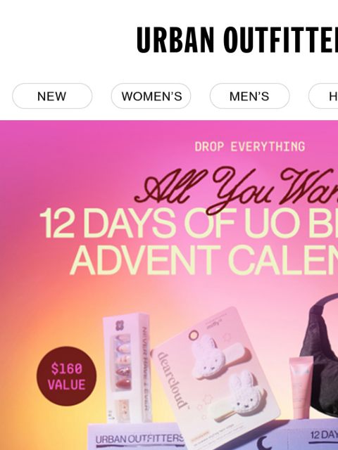 urbanoutfitters newsletter: drop everything! 12 Days of UO Beauty starts here ...