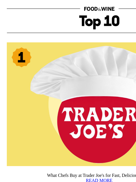 foodandwine newsletter: 5 Chef-Approved Trader Joe's Items for Instant Mea...