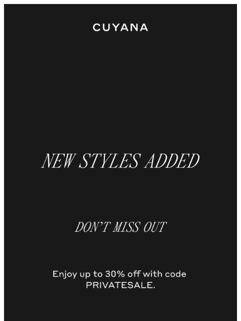 cuyana newsletter: New Sale Styles Added