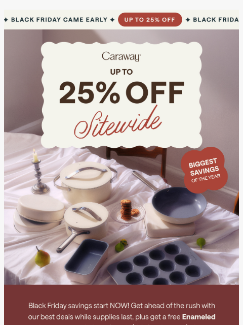 carawayhome newsletter: Black Friday STARTS NOW 🎉