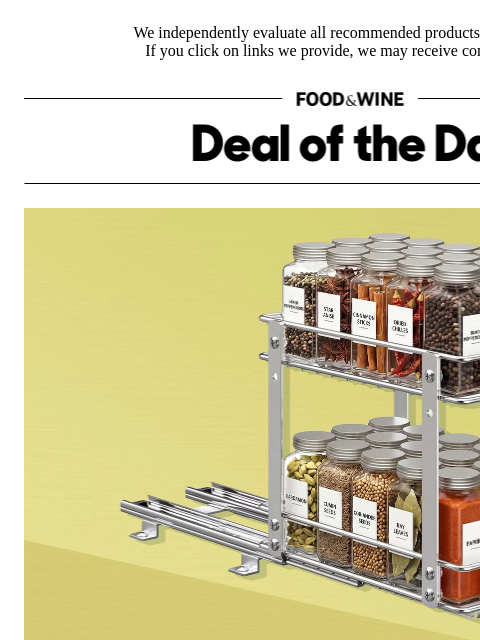 foodandwine newsletter: PSA: The Solution to Organized Kitchen Cabinets Is...