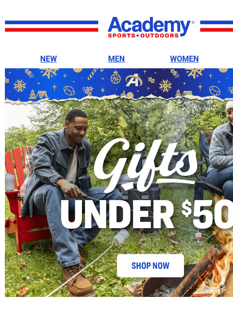 academy newsletter: Under $50! Gifts from Nike, Jordan, Avia, and More