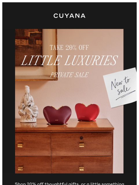 cuyana newsletter: Going Fast: Little Luxuries