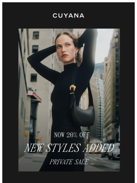 cuyana newsletter: Added To Private Sale: Occasion Styles