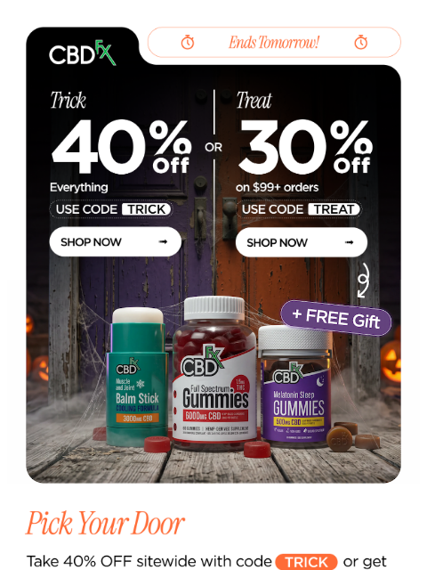 cbdfx newsletter: Bigger discount or free gummies? 🤔