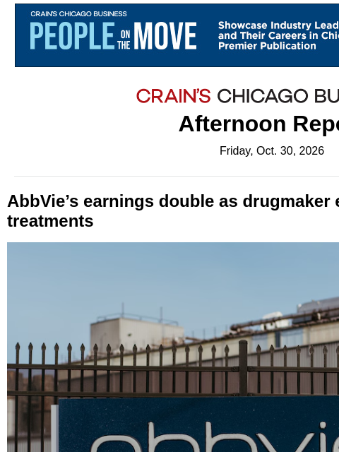 crainalerts newsletter: AbbVie earnings double