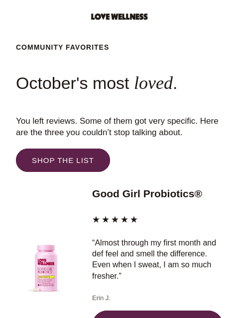 lovewellness newsletter: BABE 👀