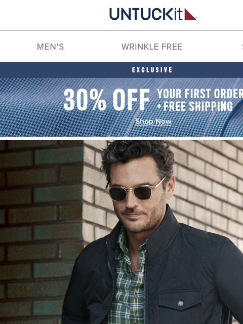 untuckit newsletter: The Outerwear Shop Is Open 🧥 30% Off & Free Shipp...