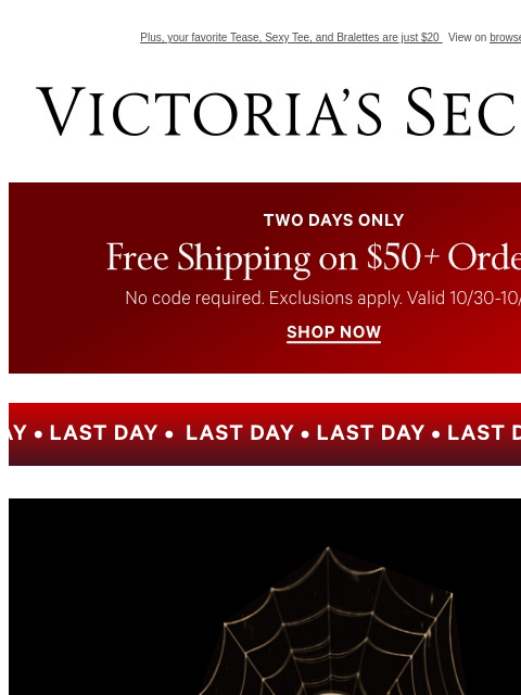 Plus, your favorite Tease, Sexy Tee, and Bralettes are just $20 View on browser Victoria's Secret VSCC Available Credit Display images to show real-time content Display images to show real-time