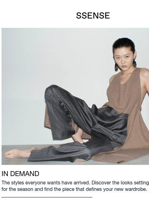 ssense newsletter: The Pieces Defining the New Season