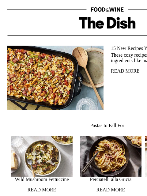 foodandwine newsletter: 15 New Recipes You Should Make in November