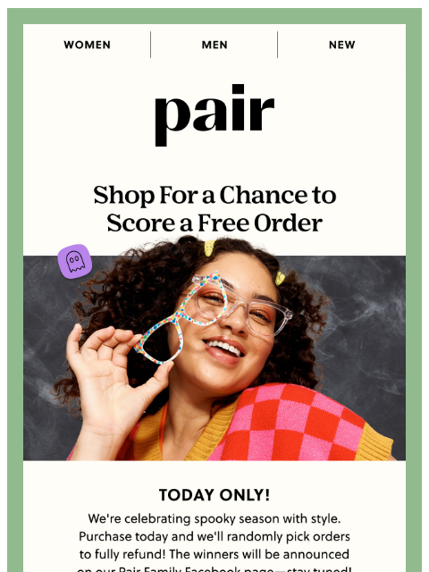 paireyewear newsletter: Hey You, Want a FREE Order?!🎃