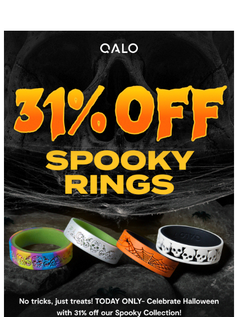 qalo newsletter: SPOOKY FLASH SALE: Today Only!