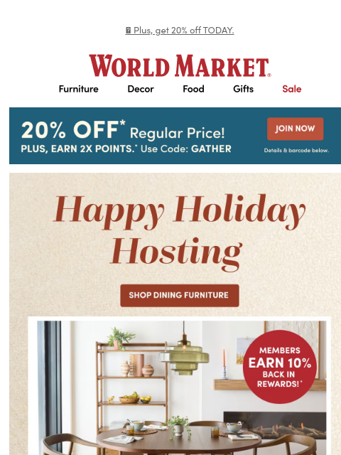emailworldmarket newsletter: ✨Holiday hosting help is here!