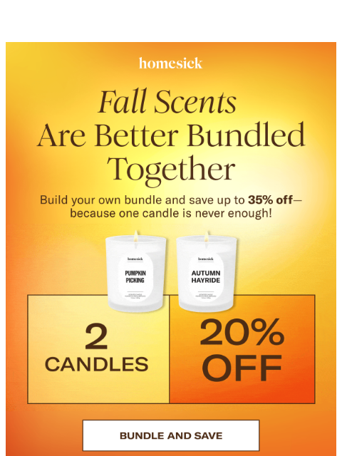 homesick newsletter: Build your perfect fall scent lineup 🍂