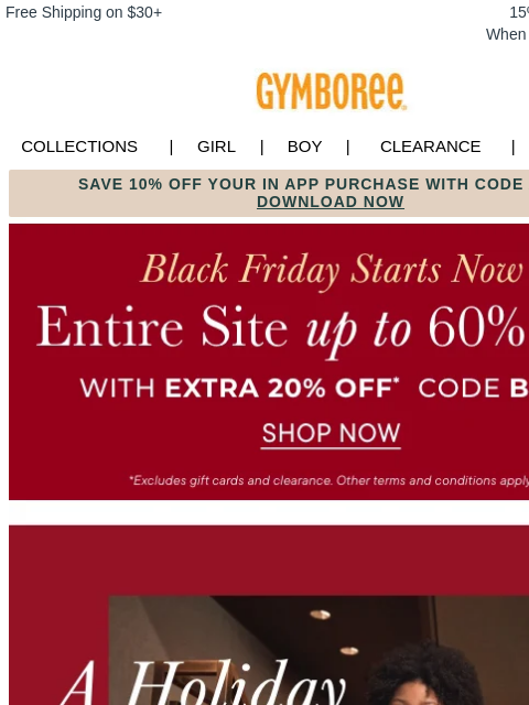 gymboree newsletter: 20% Off The Most Special Holiday Fits 🩰🎄Use Code...