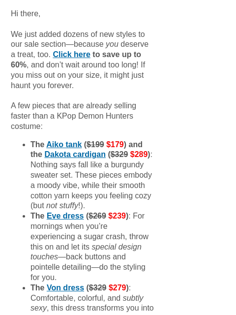 mmlafleur newsletter: NEW TO SALE: Save Up to 60%